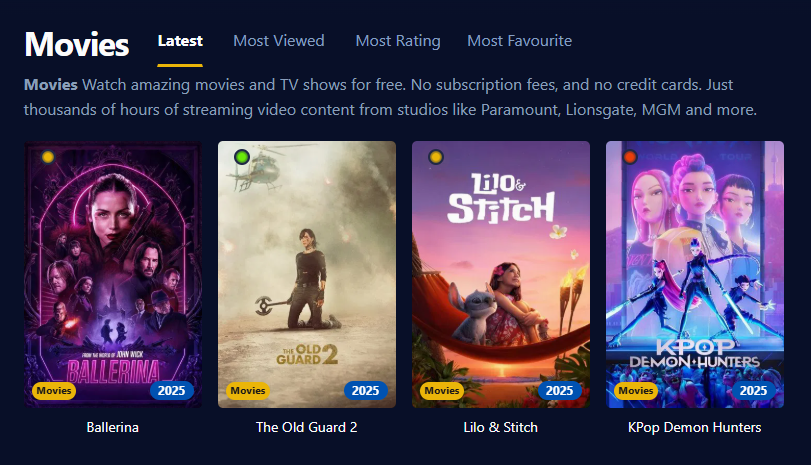 Show of the Putlocker website